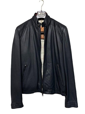 LORO PIANA ブラック ダブル レザー ジャケット 6462715469 29808650