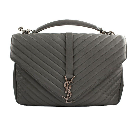 SAINT LAURENT グレー クラシック カレッジ モノグラム チェーンバッグ 26811147