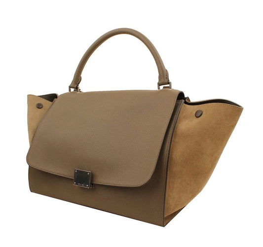 CELINE トラペゼ トープベージュ トート兼ショルダーバッグ 26811079