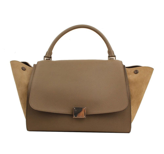 CELINE トラペゼ トープベージュ トート兼ショルダーバッグ 26811079