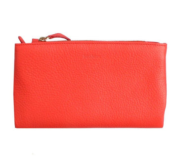 MaxMara Neon Coral Calfskin Mini Clutch 26811003