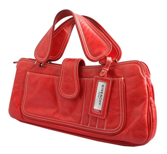 Givenchy Red White Stitch Tote Bag 26811330