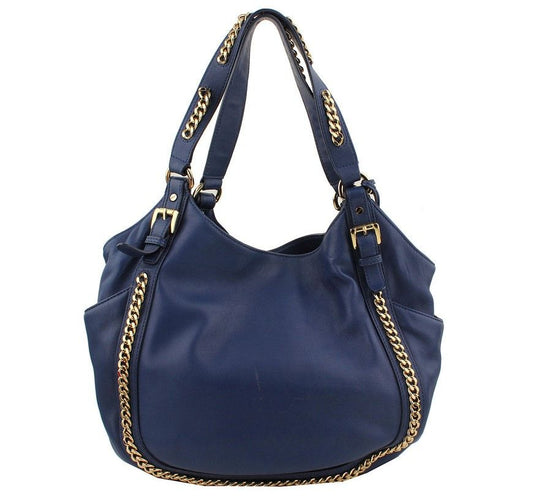 MICHAEL KORS ブルー ゴールドチェーン装飾ショルダーバッグ 26811132
