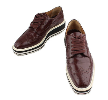 Prada Wine Lace-Up Oxford Loafer 36.5 26811095