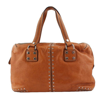 MICHAEL KORS ヴィンテージキャメル シルバー スタッズ トート 12345 26811390
