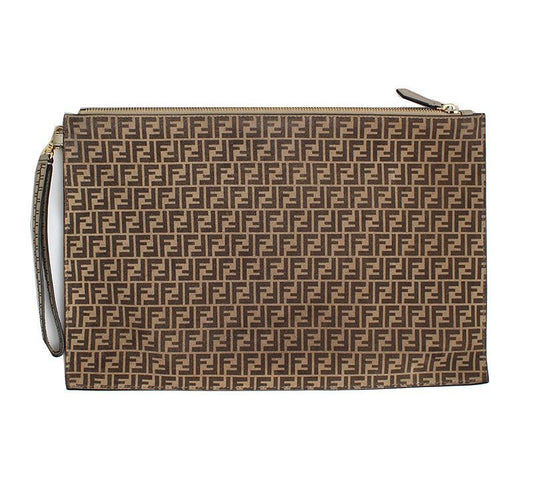 FENDI FF ロゴスウェードクラッチバッグ 30994915