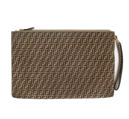 FENDI FF ロゴスウェードクラッチバッグ 30994915