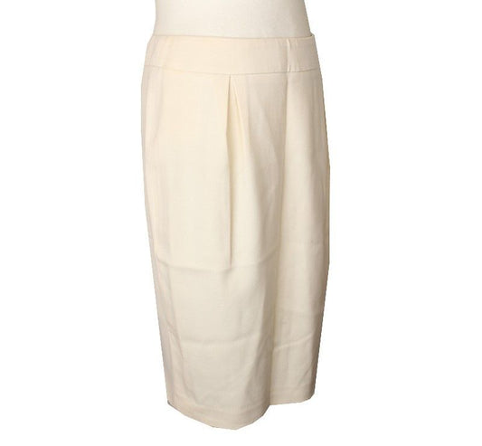 MAXMARA クリームウールスカート 40 26809345