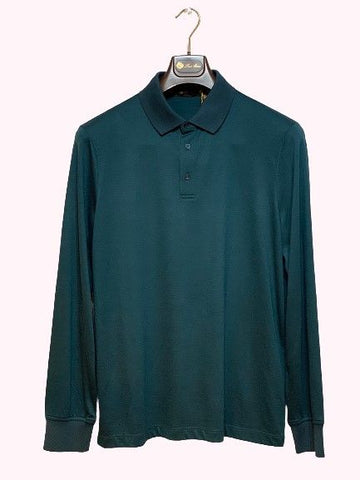 Loro Piana Teal Cashmere Polo Knit 24746592