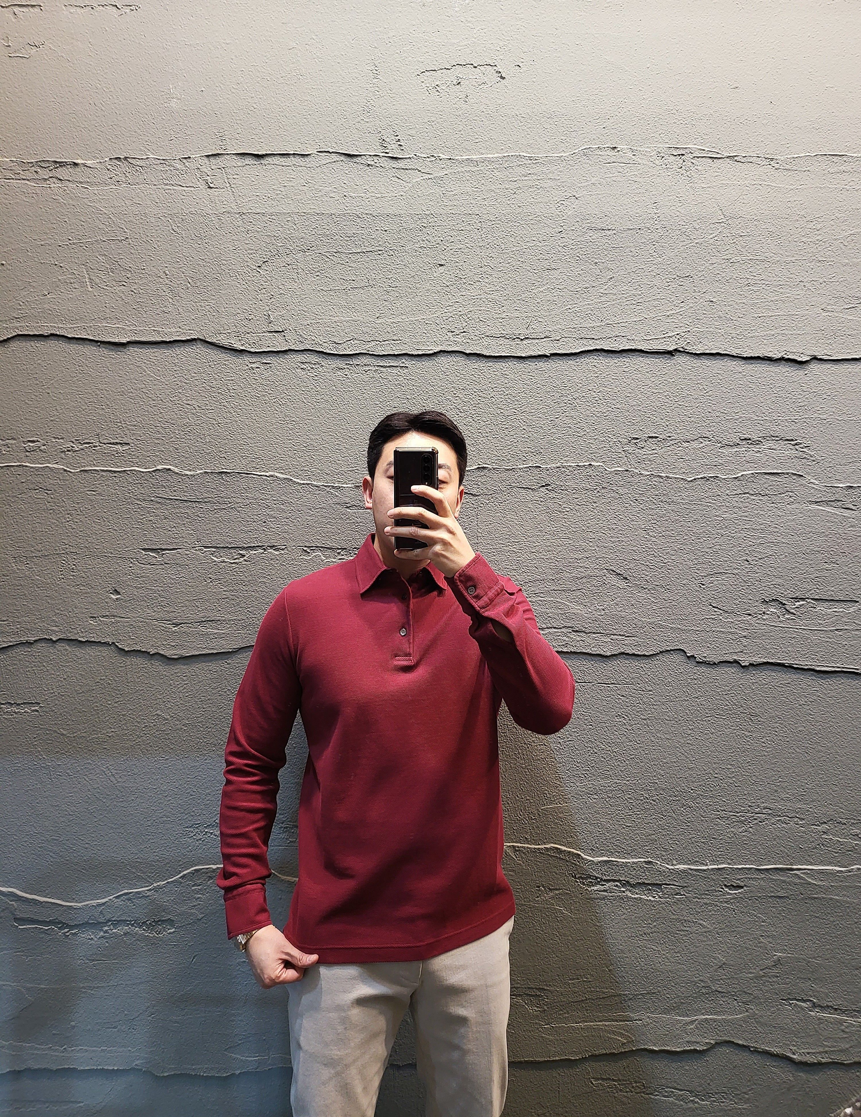 入手困難✨ ロロピアーナ Loro piana ポロシャツ 長袖 レッド Loro Piana Burgundy Long Sleeve PK 6454990051 29751504 – trenbe