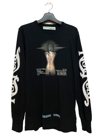 OFF WHITE ブラックロングスリーブTシャツ 5756804879 25458367