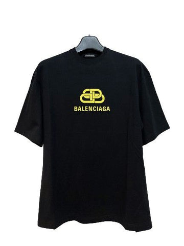 BALENCIAGA Schwarz Gelb BB Logo T-Shirt 5807301376 25854794