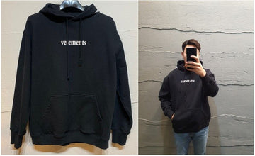 VETEMENTS Schwarzer Logo-Hoodie 5326959737 16556877