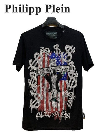 PHILIPP PLEIN ブラックドルTシャツ 5584220412 23997089