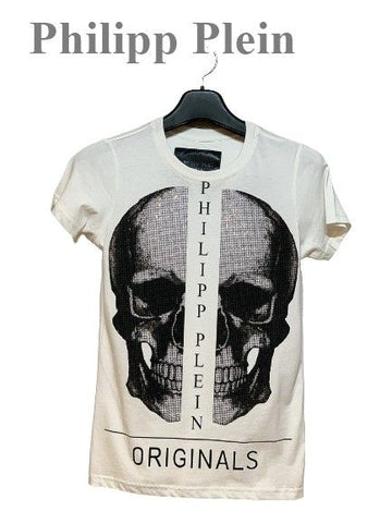 PHILIPP PLEIN Weiße Skull Kurzarm T-Shirt Herren 5582579807 23981857
