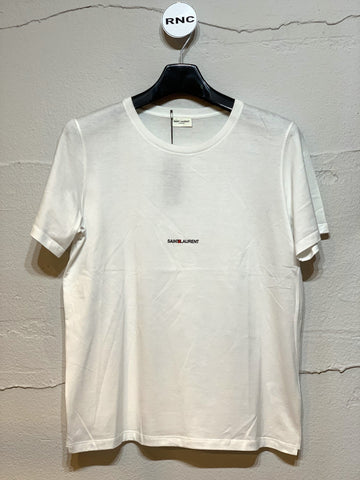 SAINT LAURENT ホワイトロゴTシャツ 5474587860 18536309