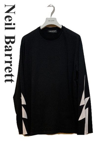 Neil Barrett Black Lightning Long Sleeve T-Shirt Women's 5588984201 24041724