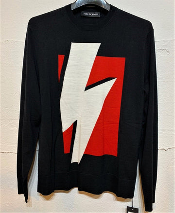 Neil Barrett Black Square Lightning Knit Women 5357191811 16802997