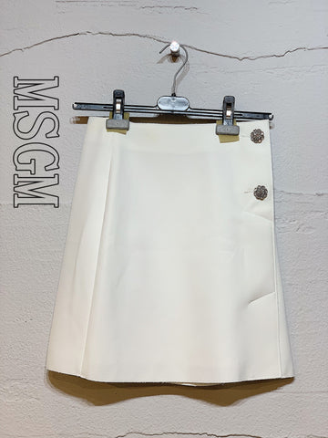 MSGM White Skirt 21640955
