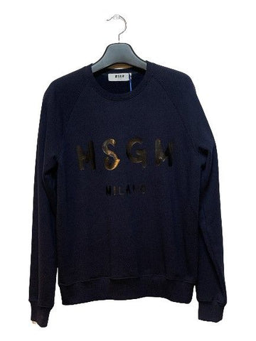MSGM ネイビーのメンズトレーナー 5639403806 24482471