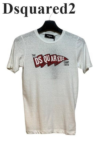 DSQUARED2 ディスクエアード ホワイト 半袖Tシャツ 5603686822 24179072