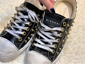 GIENCHI Schwarze Sneakers aus Vintage-Leder 5329780168 28533331