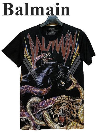 BALMAIN ブラックジャガーラウンド半袖 メンズ 5619803948 24317499