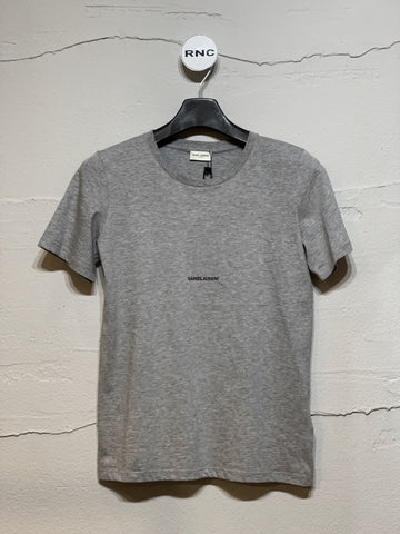Saint Laurent Gray Logo T-Shirt Men's 5474566153 18536306