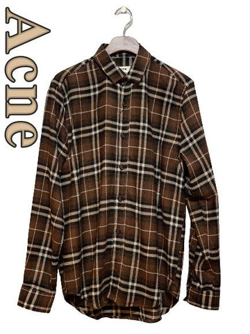 ACNE STUDIOS Braunes Wollhemd mit Karomuster 5616726490 24291351
