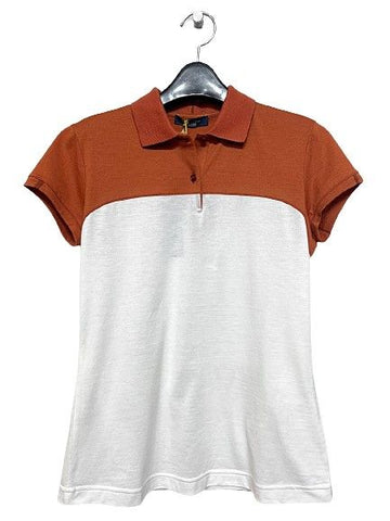 Loro Piana Women's Orange White Polo Shirt 29751582