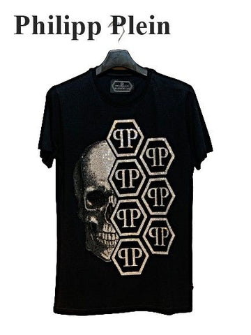 Philipp Plein Black Honeycomb Short Sleeve Women's 5584691724 23997148