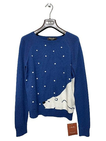 LORO PIANA Damen Baby Kaschmir Blau Strick 6454389565 29751584