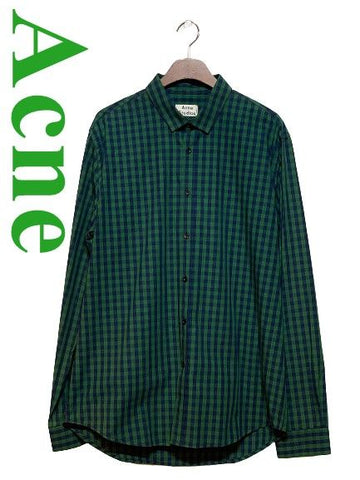 ACNE STUDIOS グリーンチェックシャツ 5616607434 24291354