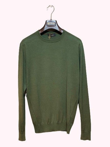 LORO PIANA カキ ラウンドニット メンズ 5671553008 24716076