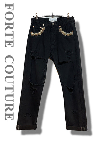 FORTE COUTURE Perlen schwarze Jeans 5572604066 22689760
