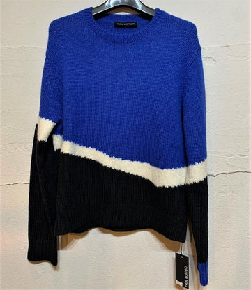 NEIL BARRETT Blau schwarze Zweifarbige Strickjacke Herren 16766452