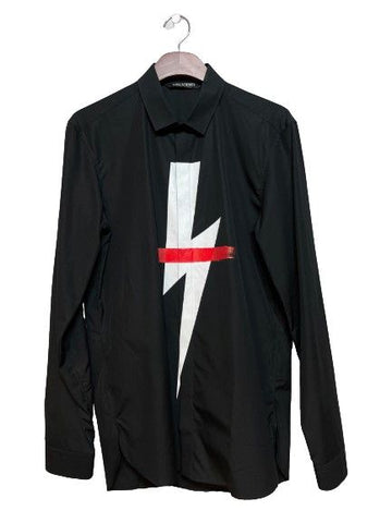 NEIL BARRETT 雷 ブラック シャツ 5752521966 25426533