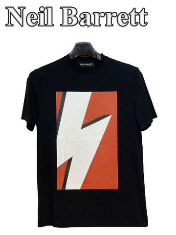 NEIL BARRETT schwarzes Box-Logo T-Shirt für Damen 5590476232 24050732