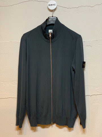 STONE ISLAND ダークグレー ニットジップアップ 5415050701 17957788