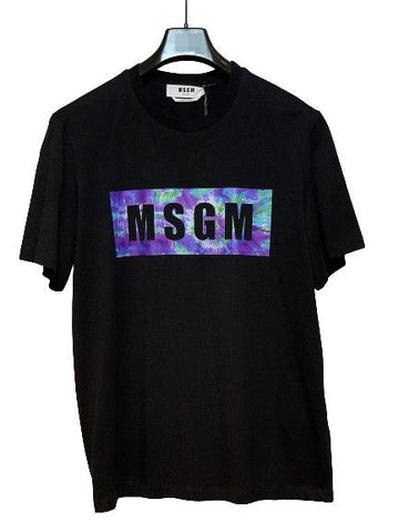 MSGM Lila Box Logo T-Shirt Damen 5637675108 24435416