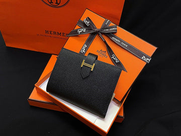 HERMES ベアン ミニ財布 ブラック ゴールド 6687834793 31202757