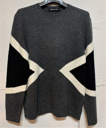 NEIL BARRETT Grauer Strick Pullover für Damen 5352040633 16766427