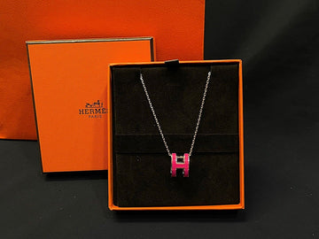 HERMES ホットピンク ローズゴールド ポップアシュ ネックレス 6403766507 29255710