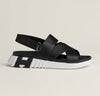 Hermes Black Electric Sandals 6611935136 30701947 [P]