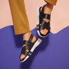Hermes Black Electric Sandals 6611935136 30701947 [P]