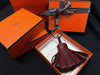 Hermes Carmen Leather Tassel Keyring ROUGE 6675616502 31131825 [P]