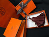 Hermes Carmen Leather Tassel Keyring ROUGE 6675616502 31131825 [P]