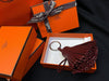 Hermes Carmen Leather Tassel Keyring ROUGE 6675616502 31131825 [P]