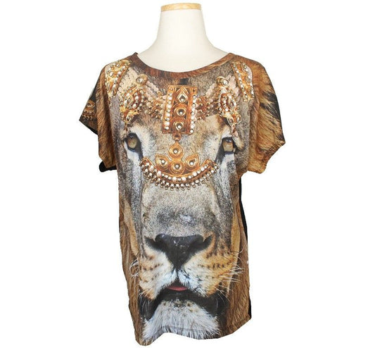 Philipp Plein Couture Animal Print Beaded Top 66 26807613