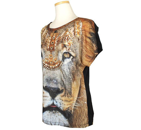 Philipp Plein Couture Animal Print Beaded Top 66 26807613